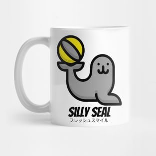 Silly Seal Beach Ball Trick Mug